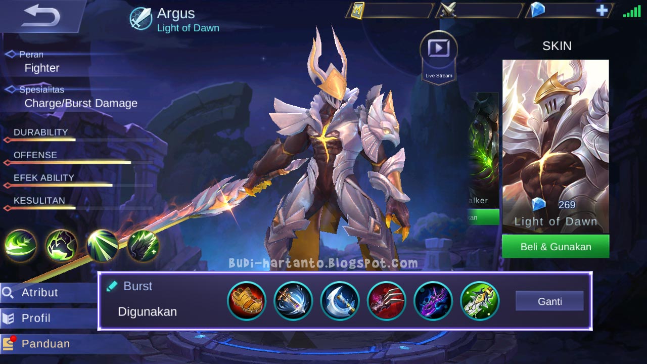 Build Argus Mobile Legends