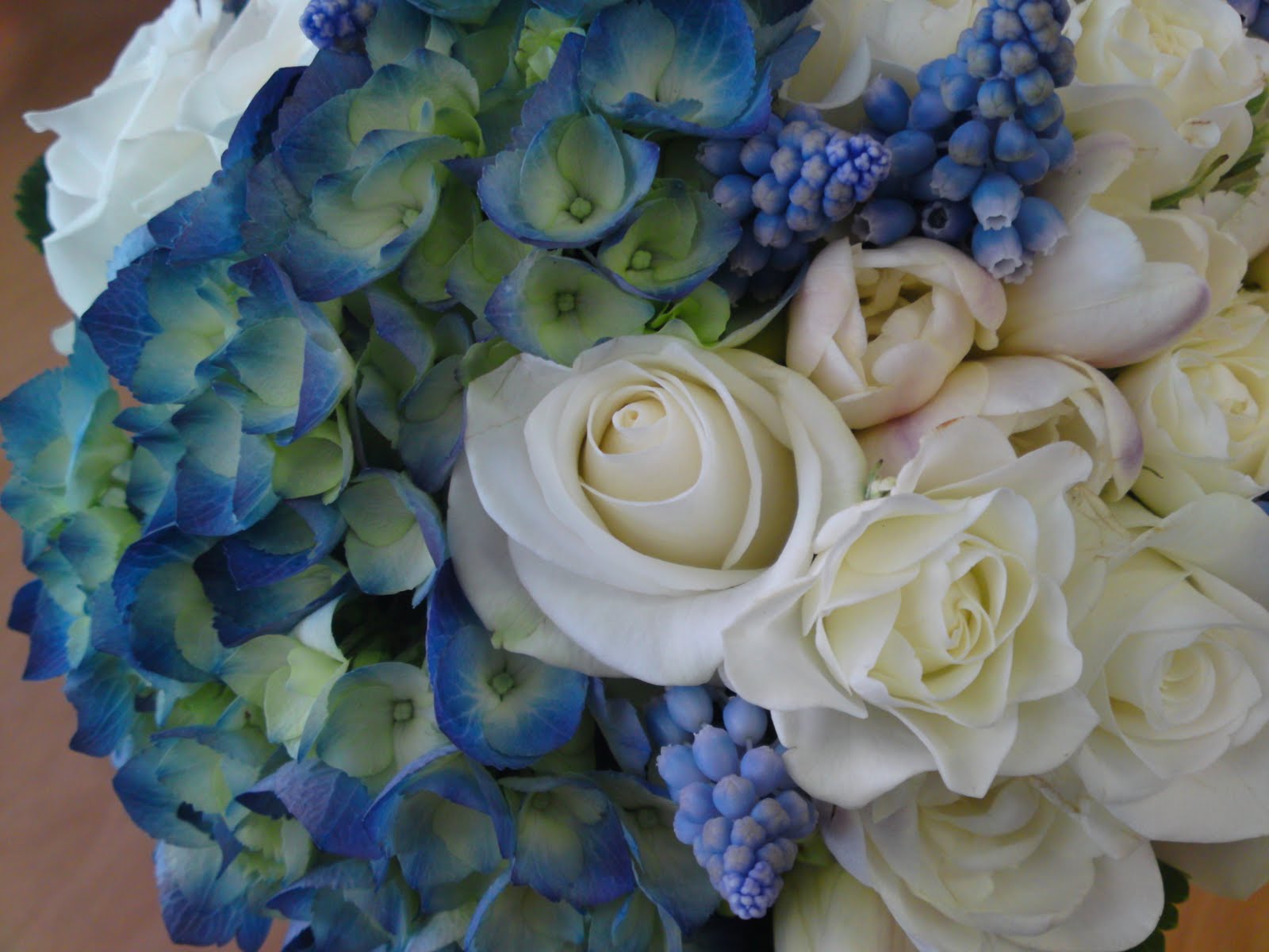 Blue wedding flowers