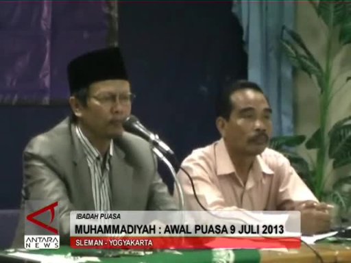 Pengumuman Penetapan Awal Puasa Ramadhan 2013 M 1434 H (Hasil Hisab Muhammadiyah)