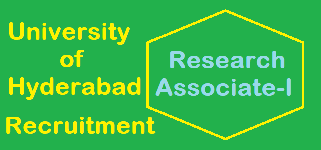 TS Jobs, University of Hyderabad Recruitment, Research Associate Posts, Walk-in Interview