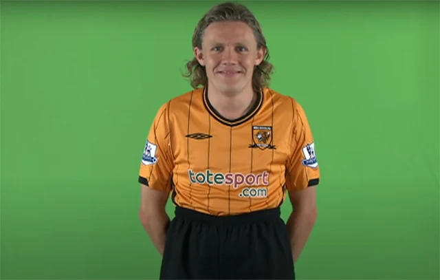 Jimmy Bullard infamously messing about whilst doing Premier League media duties for Hull City