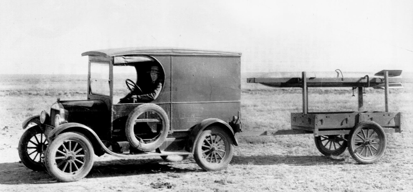 Just A Car Guy: Dr. Robert Goddard towing an experimental liquid fueled ...