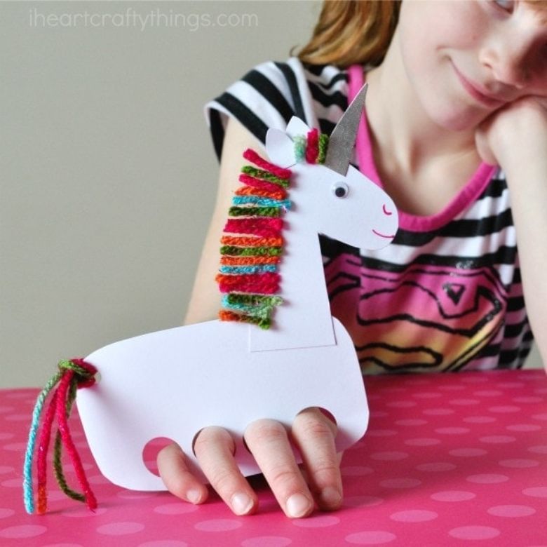 Unicorn Finger Puppets Craft for Kids