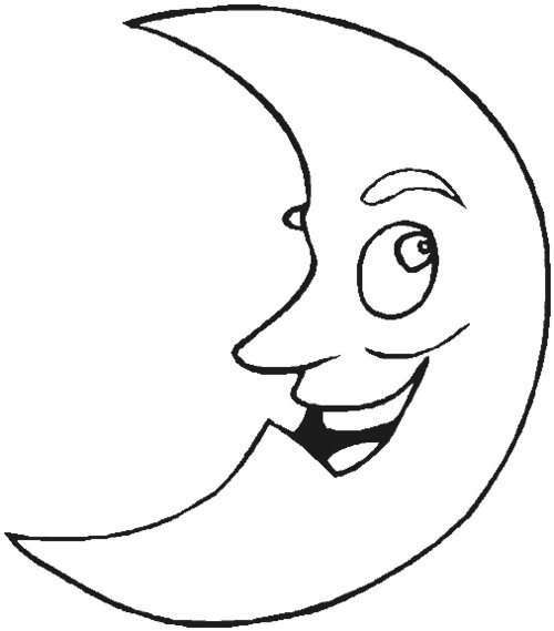 Moon Coloring Pages 8