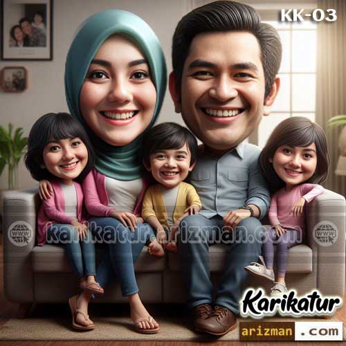 Karikatur 4D Keluarga 3