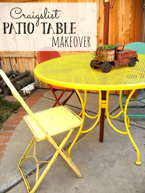 Upcycled Outdoor Dining Table