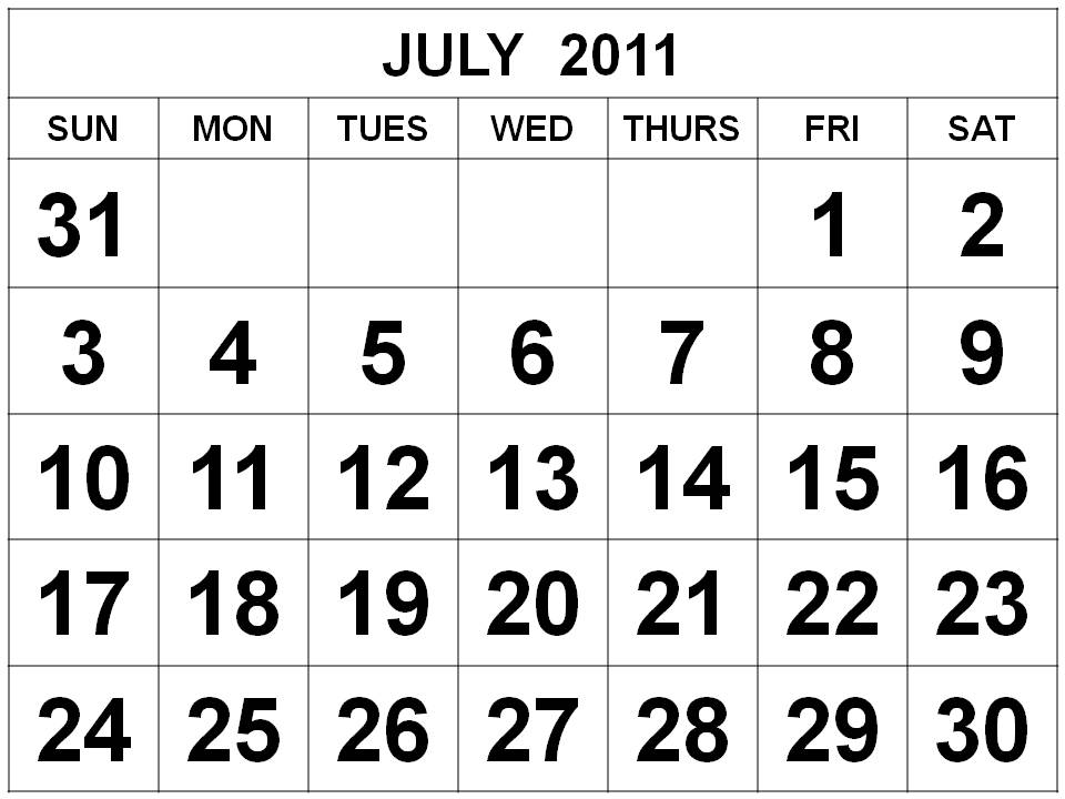 2011 Calendar Month Wise. printable july 2011 calendar.