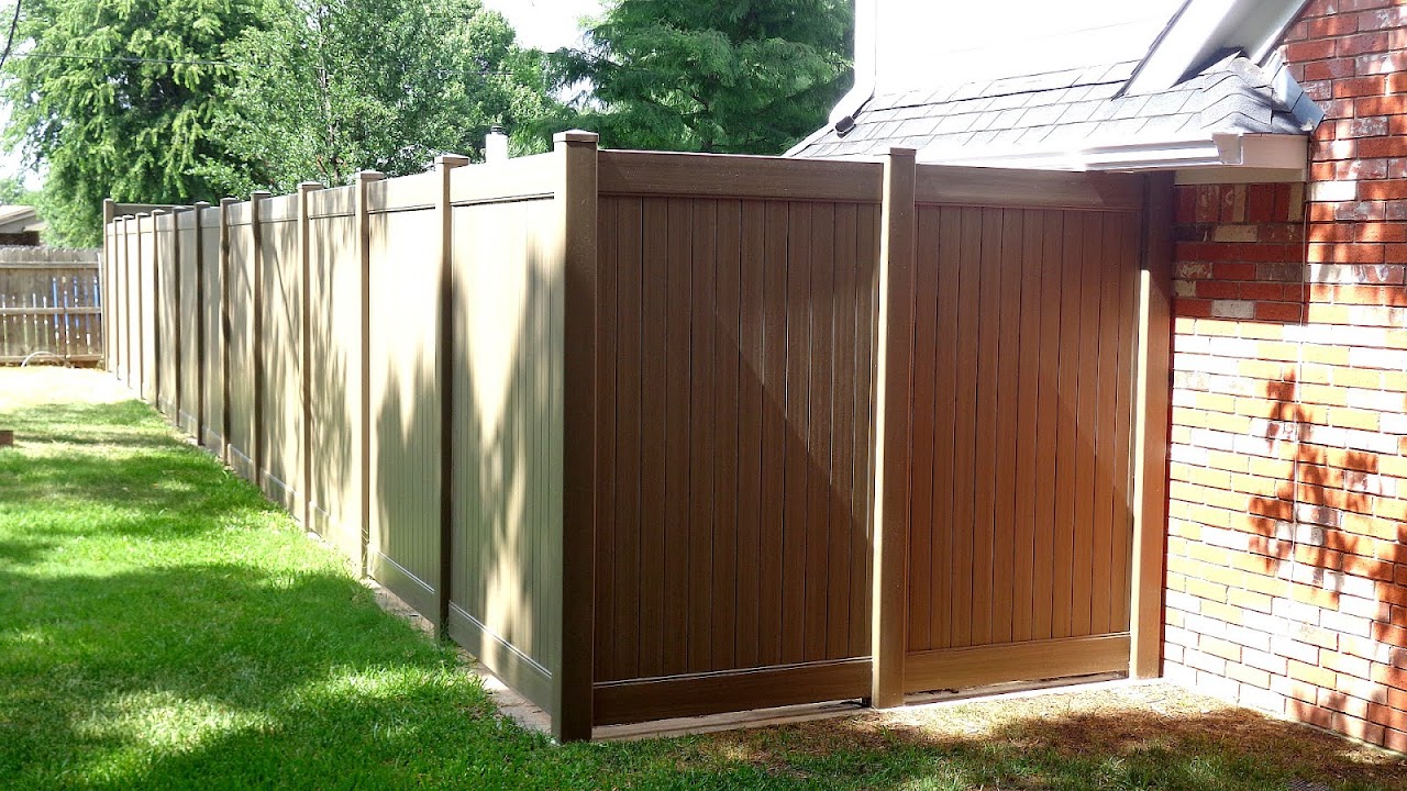 Brown Vinyl Privacy Fence