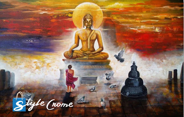 Buddha canvas paintings for wall