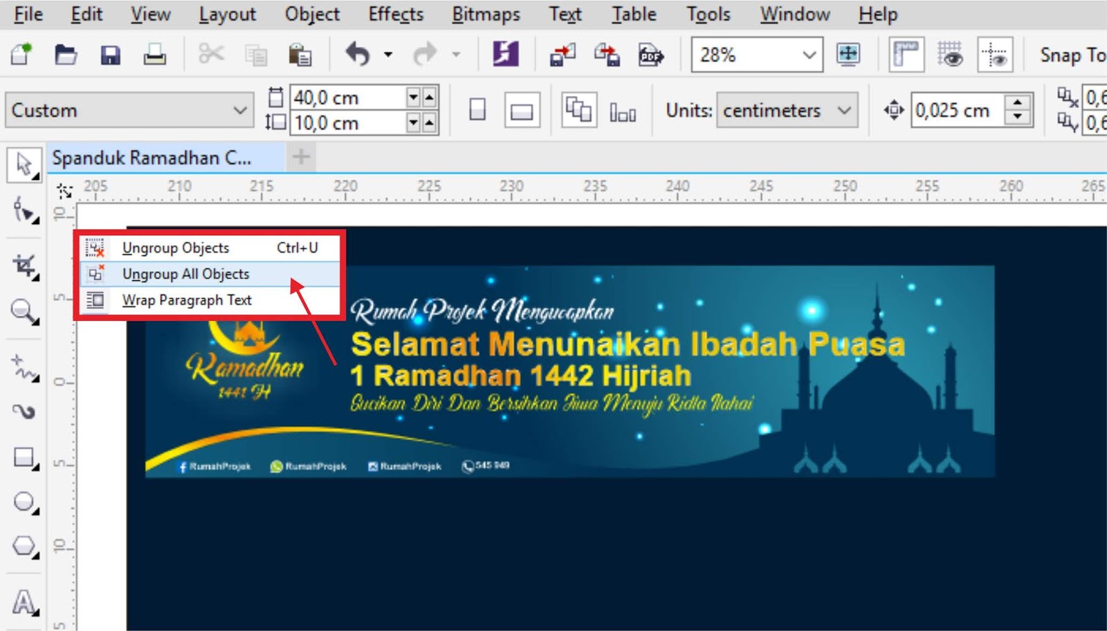  Cara  Membuat  Spanduk  Ramadhan Dengan  Photoshop  kumpulan 