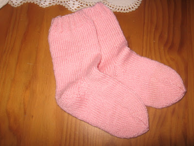 meias de lã com 4 agulhas