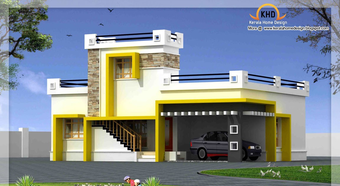Single Floor House  Elevation  1500  Sq  Ft  Kerala home  