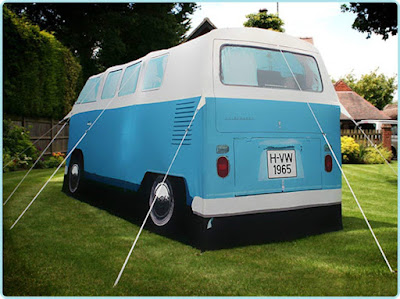 Enjoy Your Camping Style With Hippietastic Twist By Living In This Four-Member VW Hippy Bus Tent 
