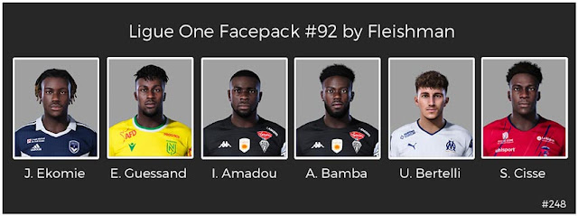 Ligue 1 Facepack #92 For eFootball PES 2021