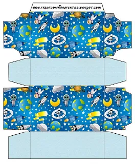 Space Party Free Printable Box.