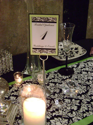Darling Damask designed my runner for the Perfect Wedding Guide Bridal Show