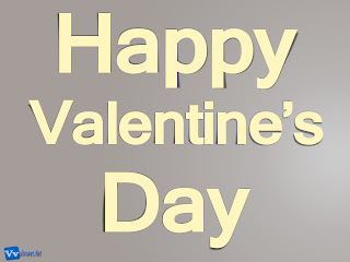 Happy Valentine's Day Text Simple HD Wallpaper Grey