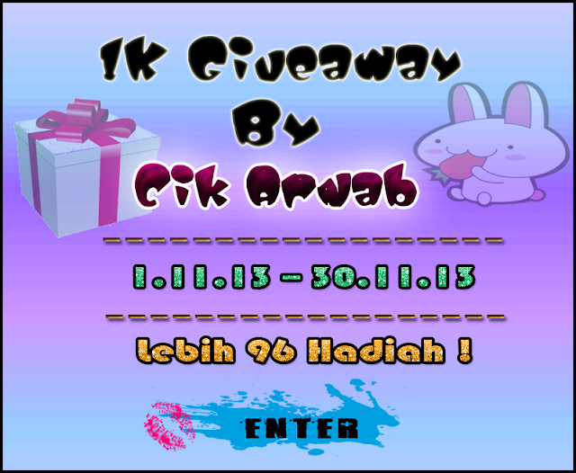 http://cikarnab.blogspot.com/2013/11/1k-giveaway-by-cik-arnab.html