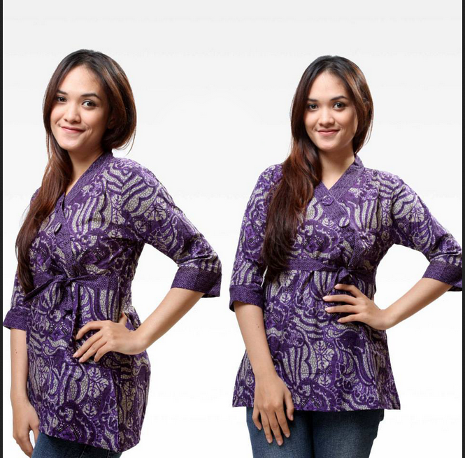  Model  Baju  Batik Kantor Wanita Kombinasi Yang Modis dan Formal