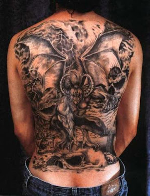 death bat tattoos. Bat tattoo design.