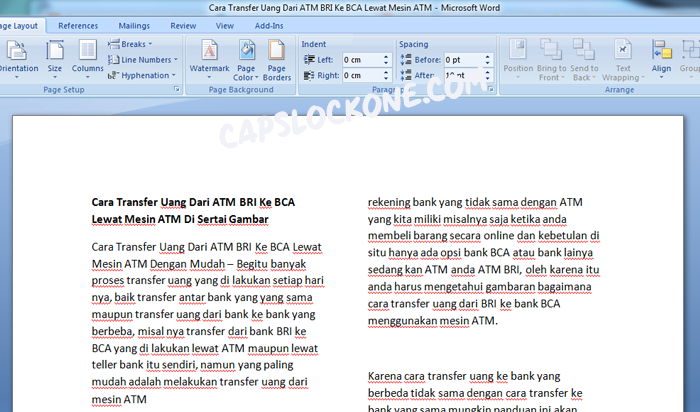 Cara Membagi Satu Lembar Kerja MS Word Menjadi Dua Bagian