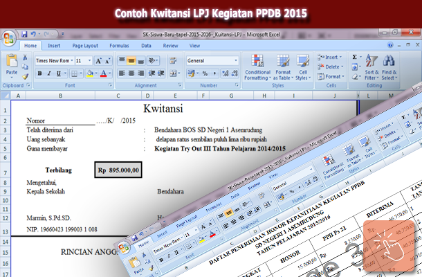 Contoh SK dan Kwitansi LPJ Kegiatan PPDB 2015/2016 Format 