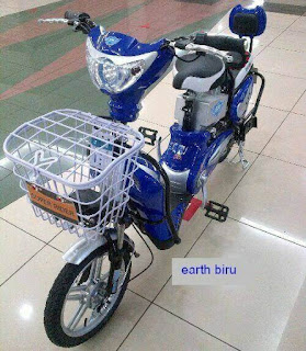 Sepeda Listrik Eart Warna Biru 