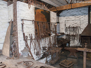 Tool rack and work area Blacksmiths shop Victorian Blists Hill