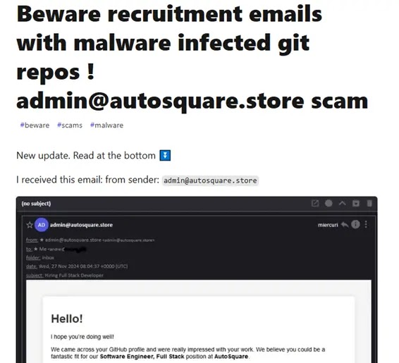 Beware of Weaponized Recruitment Emails that Deliver BeaverTail and Tropidoor Malware
