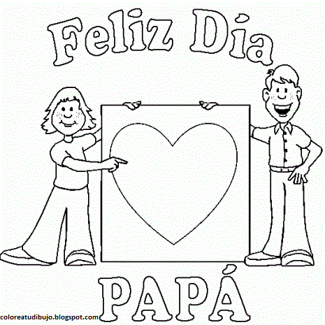 Feliz día del padre para imprimir y colorear