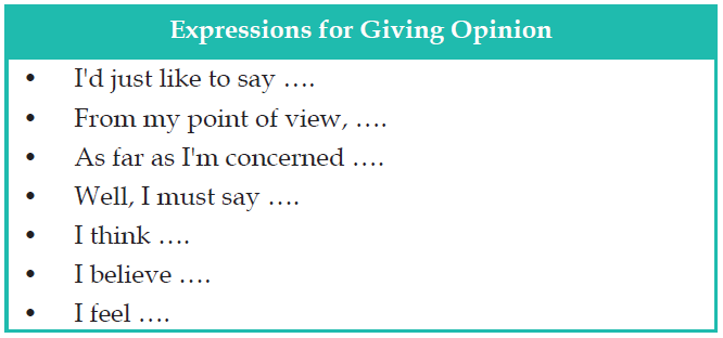 Gambar ungkapan contoh dialog Expressing Opinion