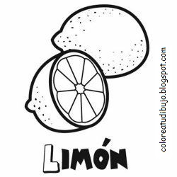 LIMON PARTIDO para colorear