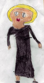 drawing of mum, by Eleanor