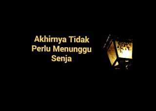 Senja, malam, lampu