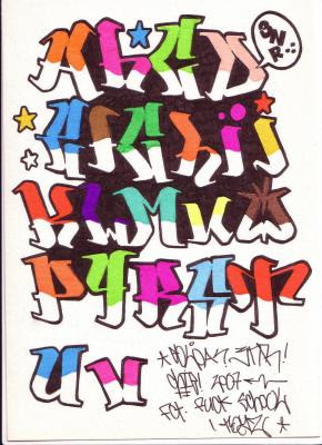 Tag Graffiti Alphabet 