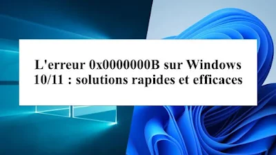 Guide pratique pour reparer l'erreur 0x0000000B sous Windows 11/10/8.1/8/7