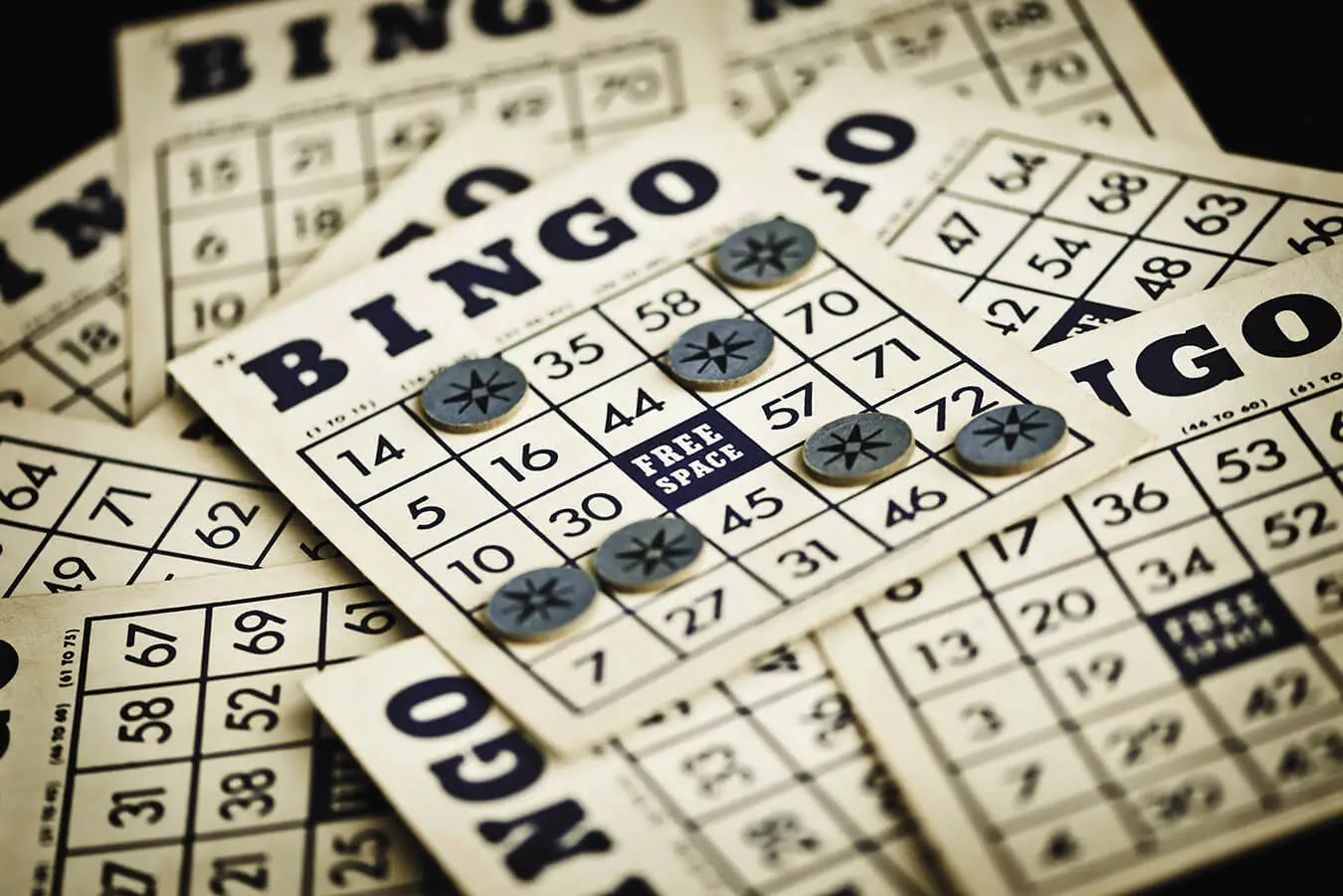 A typical bingo game uses 75 or 90 numbers and you have to match a pre-determined pattern of numbers based on what is called out.