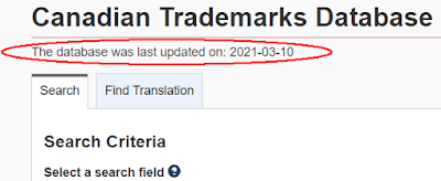 CIPO Trademark Database header