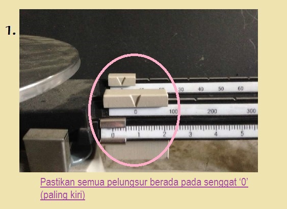 cara mengukur menggunakan neraca tiga palang