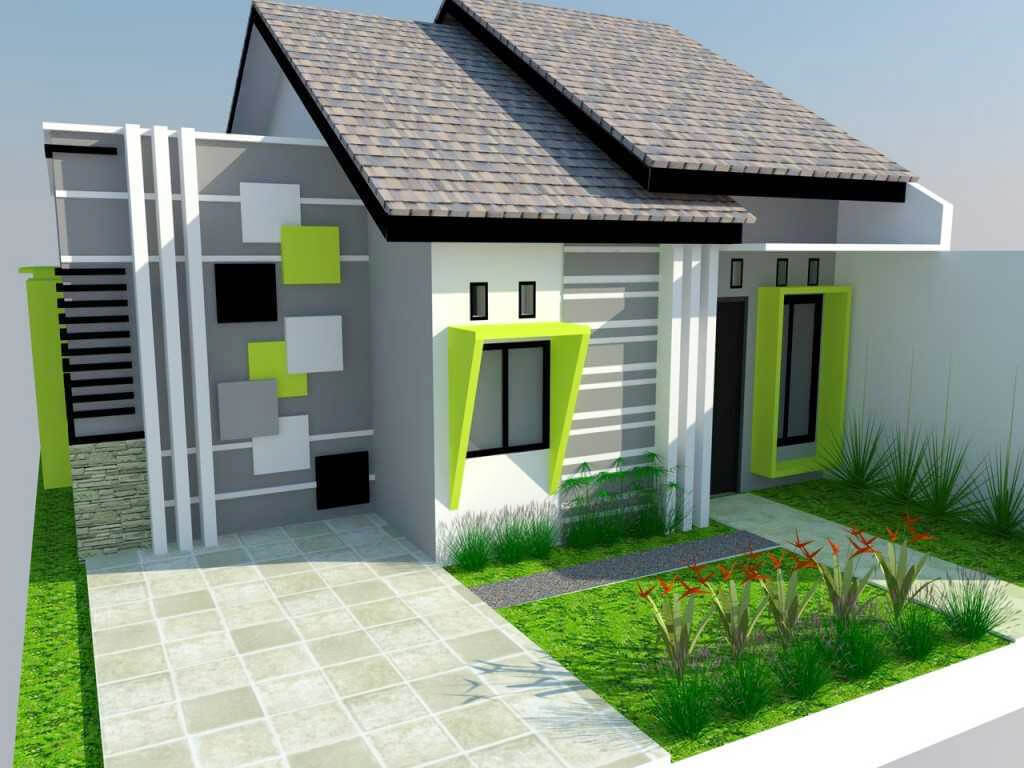 53 Dekorasi Desain Rumah Minimalis Warna Hijau Terlihat Keren 