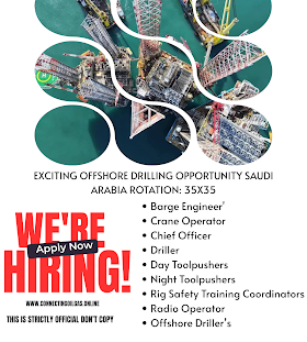 Exciting Offshore Drilling Opportunity Saudi Arabia Rotation: 35x35