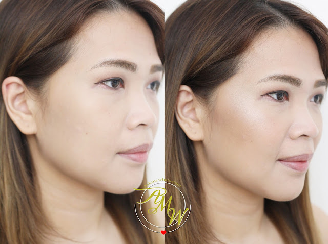 before and after photo of MakeUp World Complete Contour Palette Review