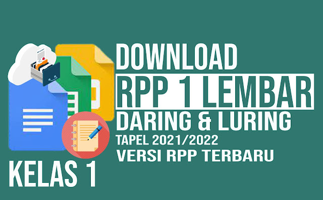 Download Contoh RPP 1 Lembar Daring dan Luring Kelas 1 Semester I dan II