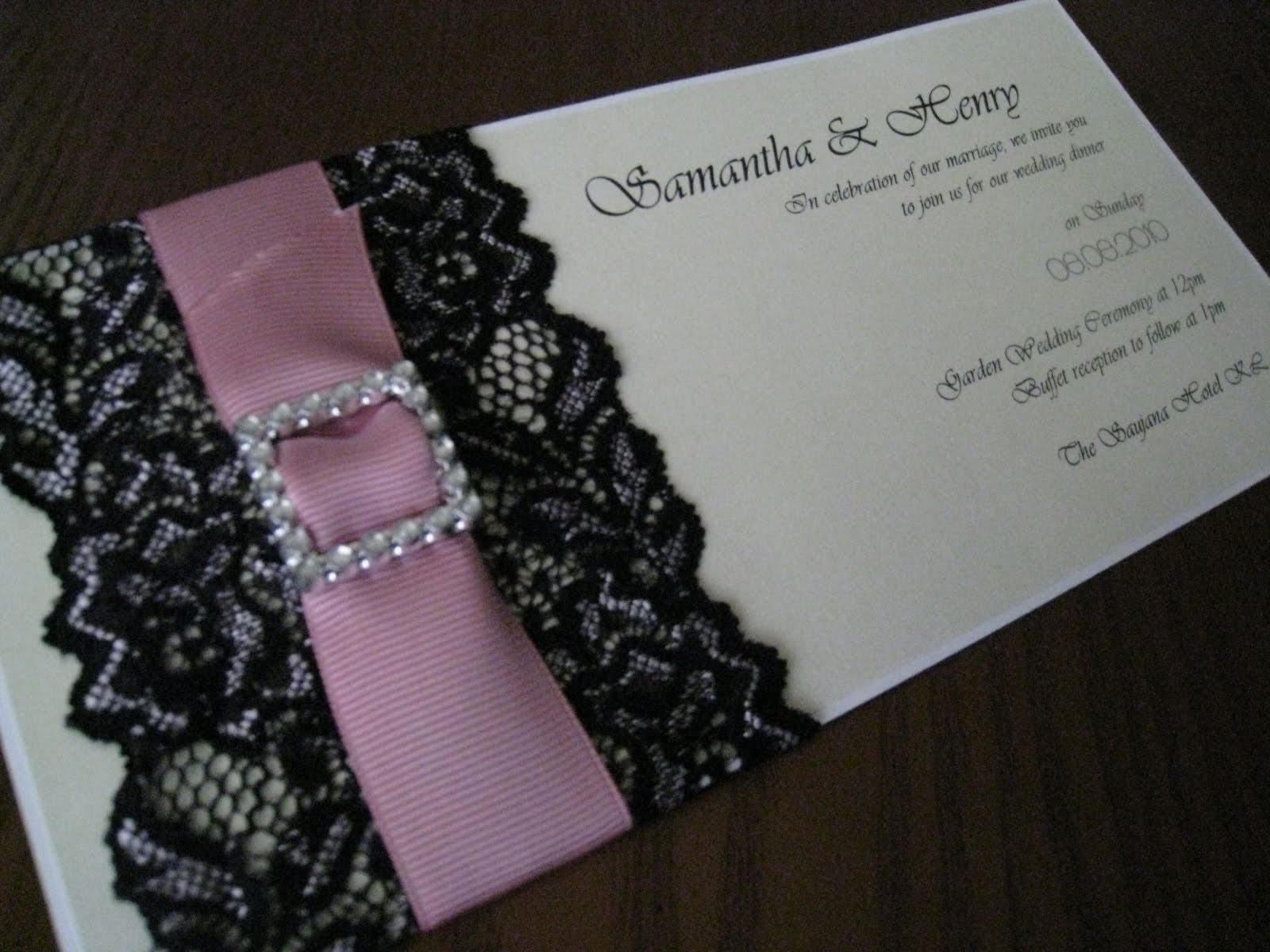 of lace wedding invitation
