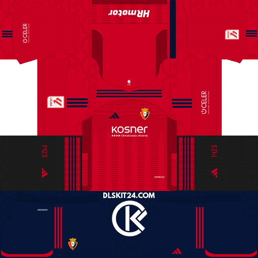 CA Osasuna Kits 2023-2024 Adidas - Dream League Soccer Kits 2024 (Home)