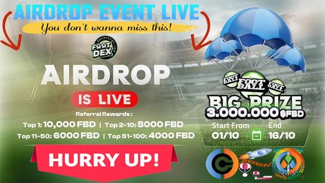 FootDex Airdrop of $8 USDT worth 3K $FBD Token Free