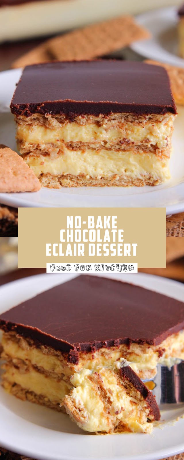 NO-BAKE CHOCOLATE ECLAIR DESSERT