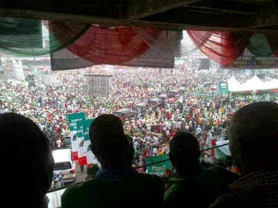 OMG!!! Check Out crowd at PDP presidential rally in Lagos