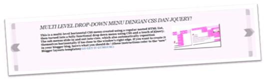 menu slider simple menggunakan JQuery untuk template blogger