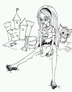 Monster High, Dibujos de Ghoulia para Pintar 